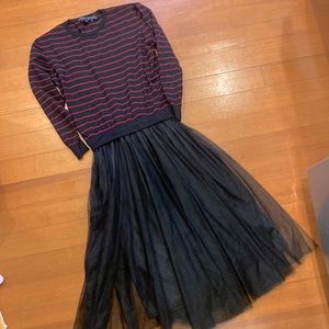 English Factory tulle sweater dress